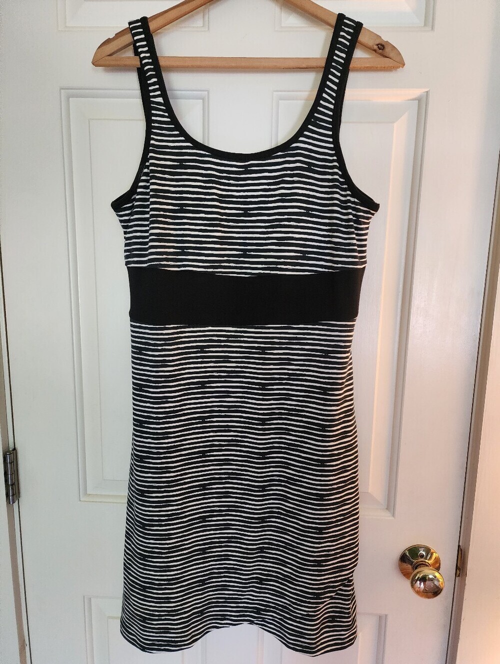 Title Nine Connelly Tank Dress Black & White Size Large Sleeveless Golf Gorpcore